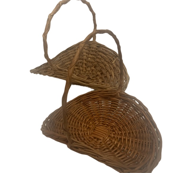 Vintage 70’s MCM Boho Farmhouse Gathering Baskets - Picture 9 of 14